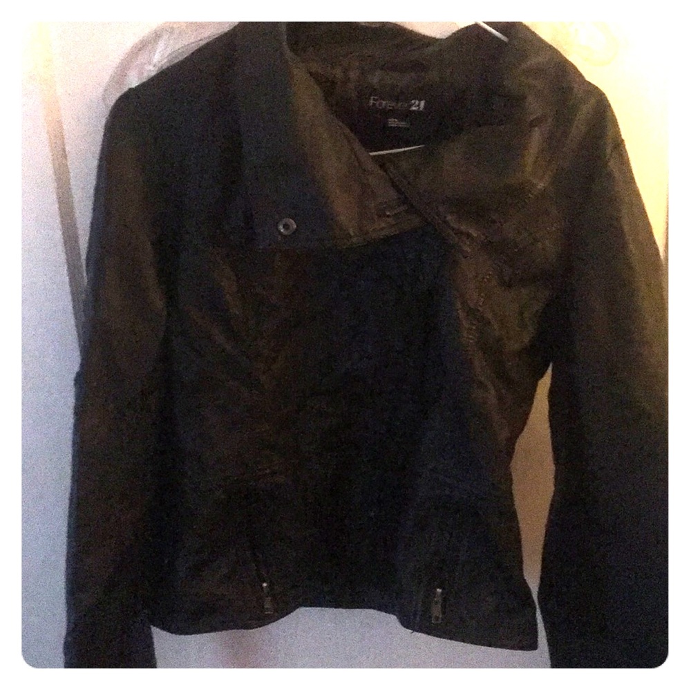 Pleather biker jacket